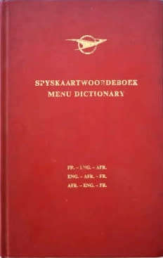 Spyskaartwoordeboek- Menu Dictionary SAR