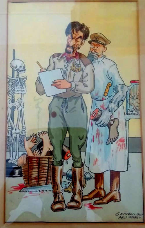 Italian Field Surgical Hospital 1941-Original Cartoon