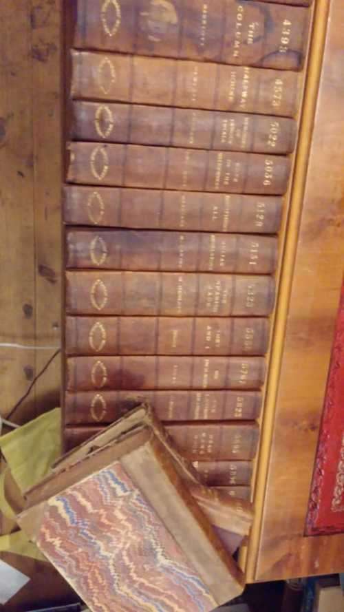 Set : Leather-Bound Books (1880-1910)