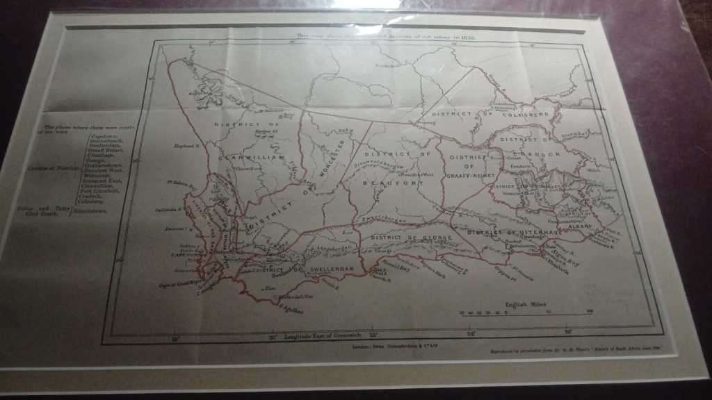 Map of the Courts of Law in the Cape Colony (1913)