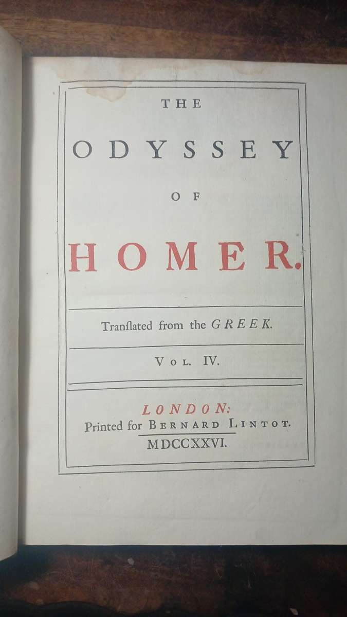 The Odyssey of Homer - 1726