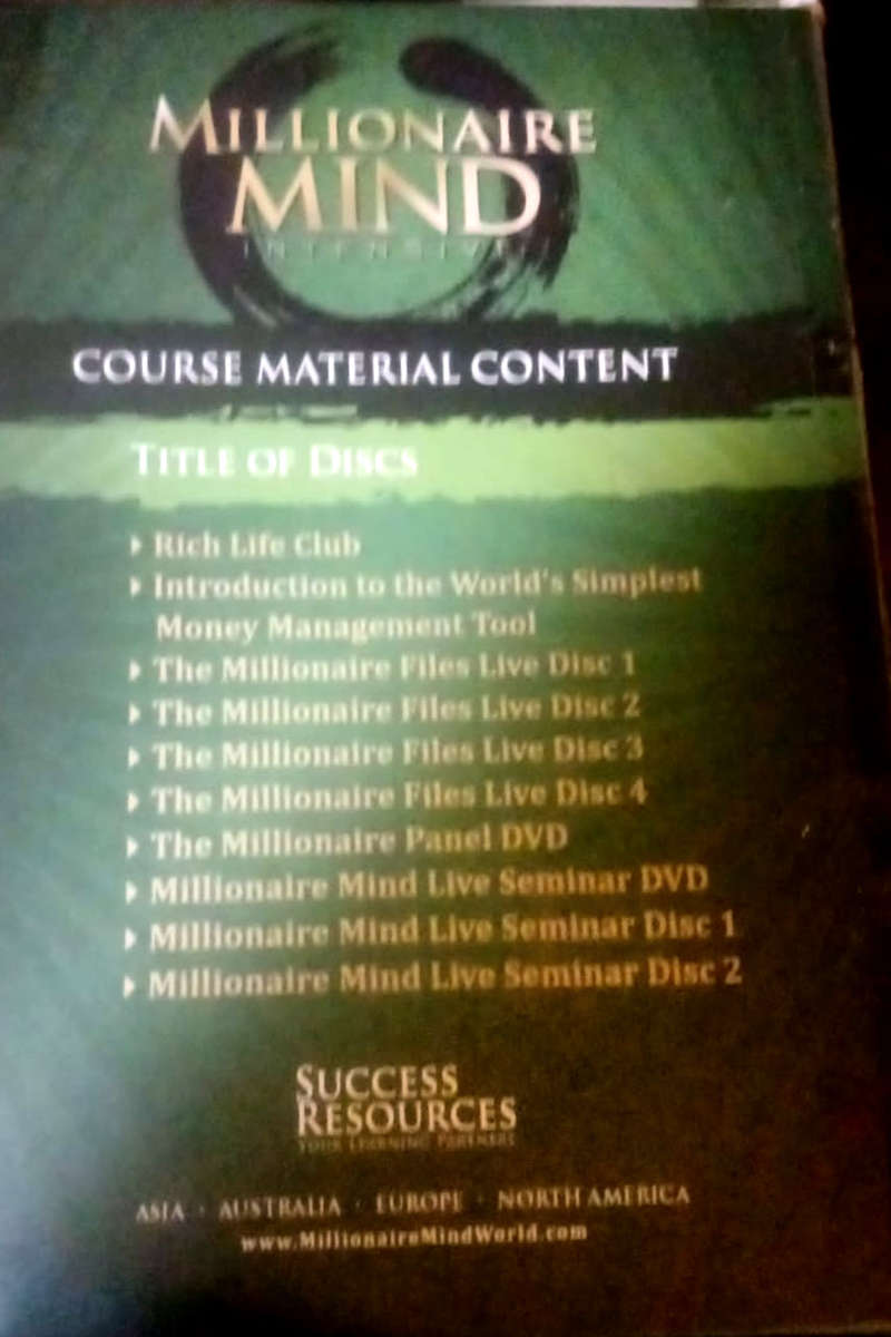 Millionaire Mind Intensive by  T. Harv Eker - 10 x DVD/ CD set