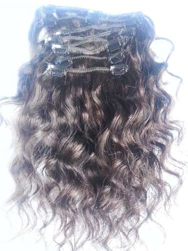 14'' ChocBrown Curly ClipOn Hair extensions