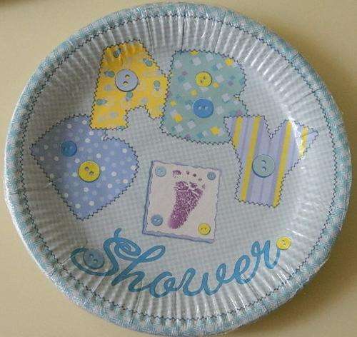 Large Plates - Baby Shower Boy
