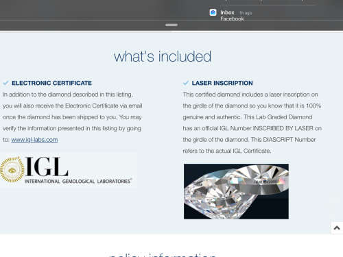 Retail Value**R 20000**Certified 0.43 Carat G Color SI2 Round Brilliant Loose Diamond For Ring