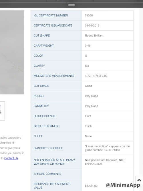 Retail Value**R 21,000**Certified 0.45 Carat G Color SI3 Round Brilliant Loose Diamond For Ring