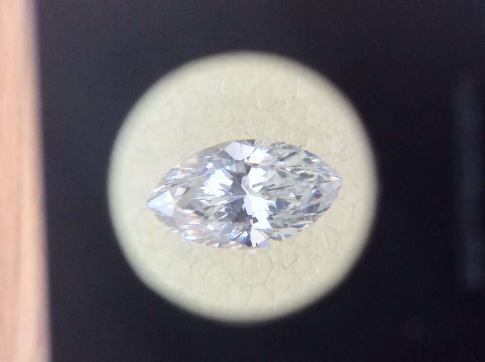 GIA Standard Testing Equipment Examined:Natural marquise cut diamond G SI2 0.35ct