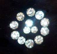 NAMIBIAN DIAMONDS!!   SET OF 13!  0.290CTS!!!