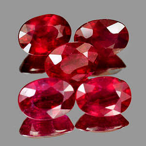 AAA+  TOP RICH CRIMSTON RED MADAGASCAN RUBIES!!    MATCHING PAIRS!!!  1.250CTS