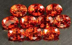 SET OF 4 STUNNING INTENSE TANGERINE ORANGE SONGEA SAPPHIRES!   1.800CTS!   4 SETS AVAILABLE!!!