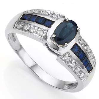 10K SOLID WHITE GOLD KASHMIR BLUE CEYLON SAPPHIRE AND DIAMOND RING!  1.320CTS!!