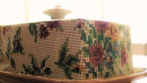 Royal Winton Queen Anne Chintz Butter Dish and Cover, 2995, c.1936, England, Excellent