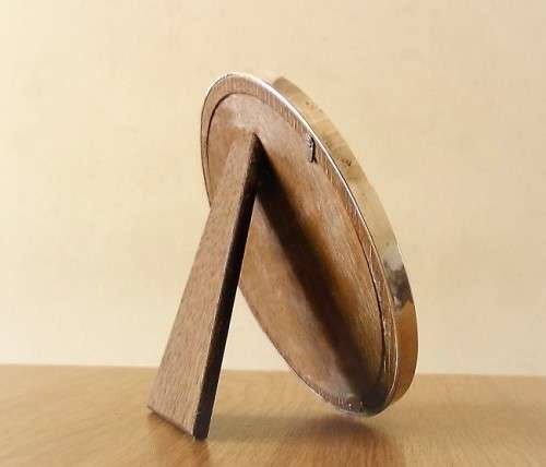 Antique Sterling Silver Circular Photograph Picture Frame, c.1915, Chester, England, EUC