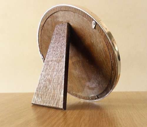 Antique Sterling Silver Circular Photograph Picture Frame, c.1915, Chester, England, EUC