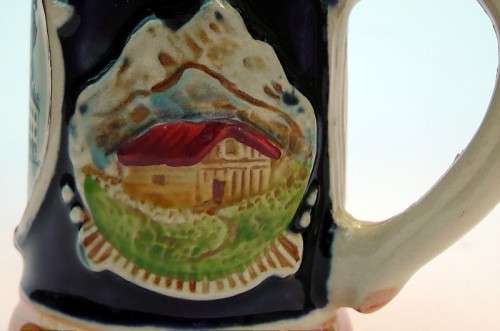 Vintage Reinhold Merkelbach Beer Stein Munchen Miniature Ceramic Pottery Stoneware Shot Mug, EUC
