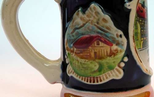 Vintage Reinhold Merkelbach Beer Stein Munchen Miniature Ceramic Pottery Stoneware Shot Mug, EUC
