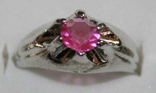 18k White Gold Plated & Acrylic Ring (LR304)