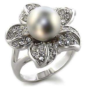 (Size 10) Non Tarnishing Rhodium Plated Fashion Ring