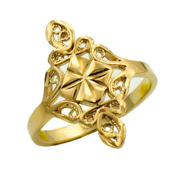 (Size 9) 14K Gold Plated Fashion Ring