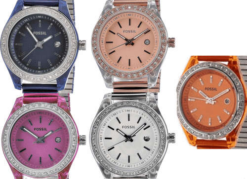 Fossil Women's expandable band In Rose Gold/White/Pink/Orange/Blue Choose 1