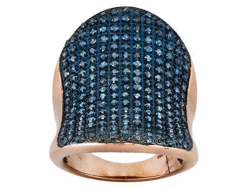 Blue Velvet Diamond 1.50ctw 14k Rose Gold Ring