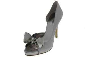 Nine West NEW Loveland Silver Embellished D'Orsay Open-Toe Heels Shoes USA 9/RSA 7