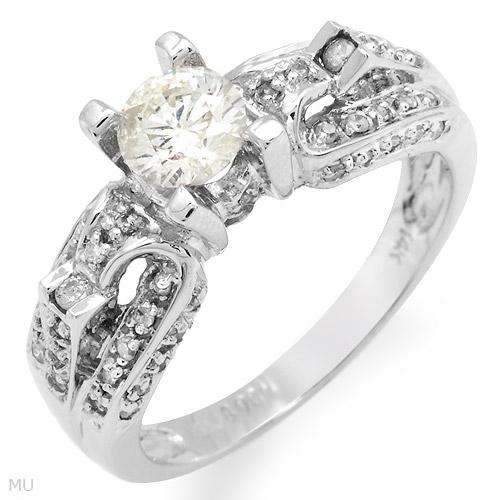 ***R70 900.00 *** Solitaire Plus Ring With 0.86ctw Precious Stones - Genuine Diamonds in 14K