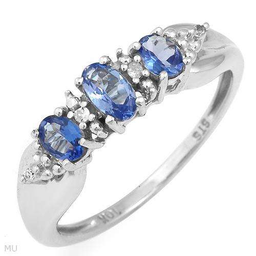 **R7 400.00**Charming Ring With 0.75ctw Precious Stones - Genuine Diamonds and Tanzanites
