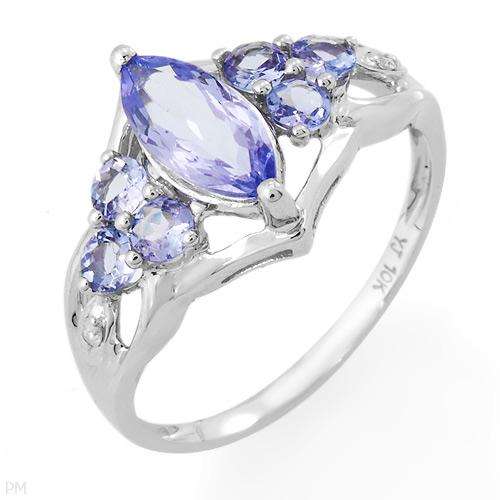 ***R8 200.00 ***Ring With 1.25ctw Precious Stones - Genuine Diamonds,Tanzanites Beautifully Crafted