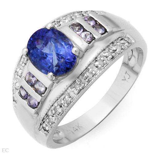 ***R43 500.00 ***Dazzling Ring With 1.76ctw Precious Stones - Genuine Diamonds,Tanzanites Made Gold