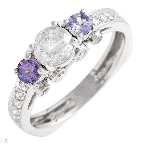 **R60 500.00**Irresistible Ring With 1.25ctw Precious Stones - Genuine Diamonds and Tanzanites