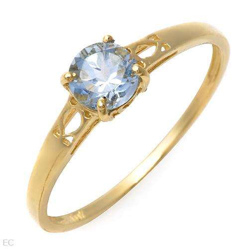 **R3 000.00**Stylish Solitaire Ring With 0.55ctw Genuine Topaz Made in Yellow Gold- Size 7