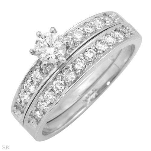 **R60 000.00**Wedding Set Ring With 0.75ctw Precious Stones - Genuine Clean Diamonds Crafted in 14K