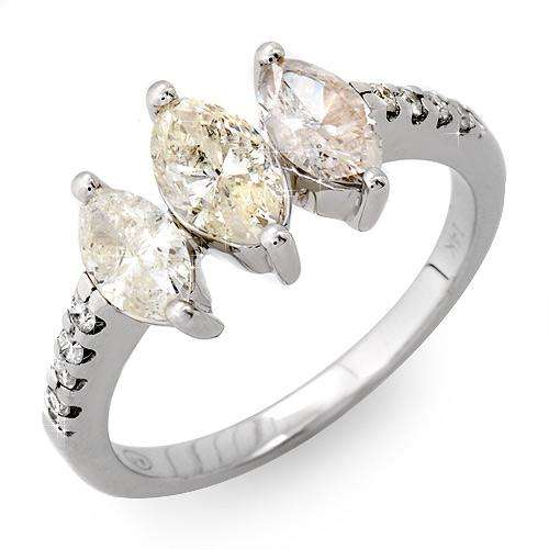 ***R90 000.00**BUY LOCAL**Marvelous Three-stone Plus Ring With 1.40ctw Marquise Cut Diamonds in gold