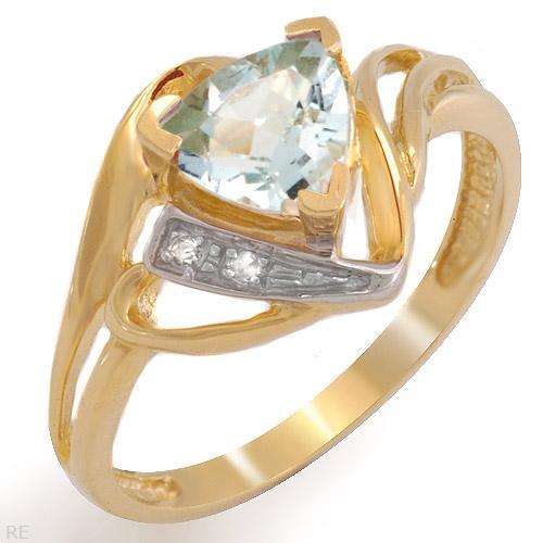 ***R4 300.00 ***Nice Ring With 0.70ctw Precious Stones - Genuine Diamonds and Aquamarine