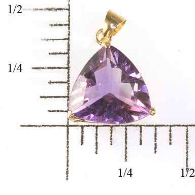 **R1 700.00**10MM TRILLION CUT AMETHYST PENDANT IN 10K GOLD