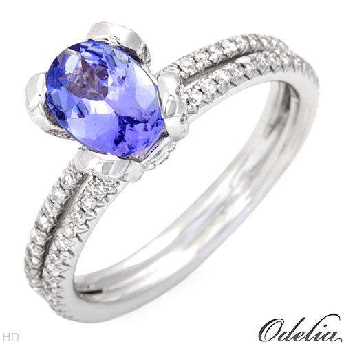 **R78 000.00**ODELIA Dazzling Ring With 1.40ctw Precious Stones  Genuine Clean Diamonds & Tanzanites