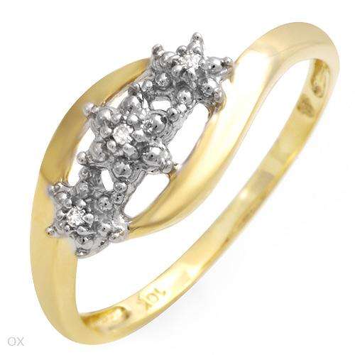 **R1 000.00**High Quality Three-stone Ring With Genuine Diamonds Crafted in Two tone Gold- Size 8