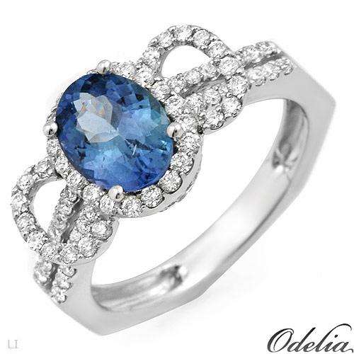 **R78 000.00**ODELIA Ring With 1.90ctw Precious Stones - Genuine Clean Diamonds & Tanzanite in gold