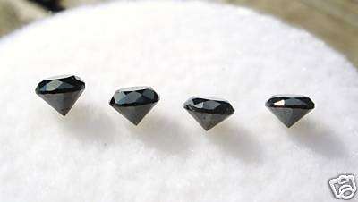 **R6 000.00**4 LOOSE ROUND CUT GENUINE BLACK DIAMONDS 0.40 CARATS