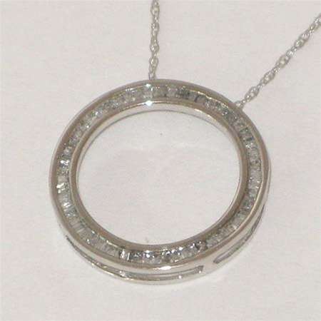 **R3 800.00**1/3 ctw. Diamond 10K White Gold Circle-Of-Love Necklace