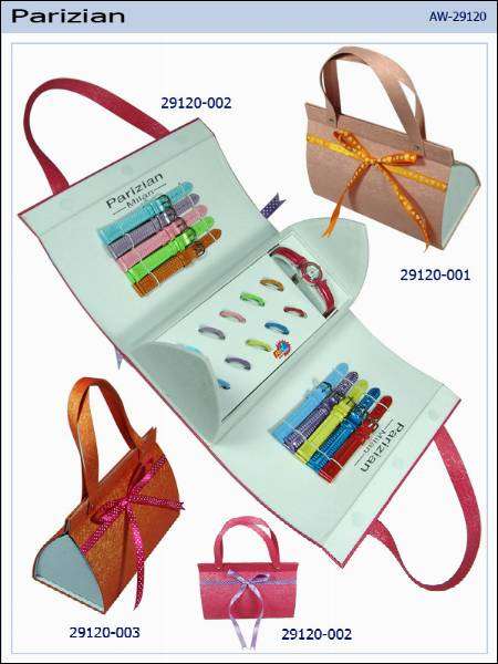 Ladies Gift Set with 11 Interchangeable Bands and 11 Bazel in Designer Handbag