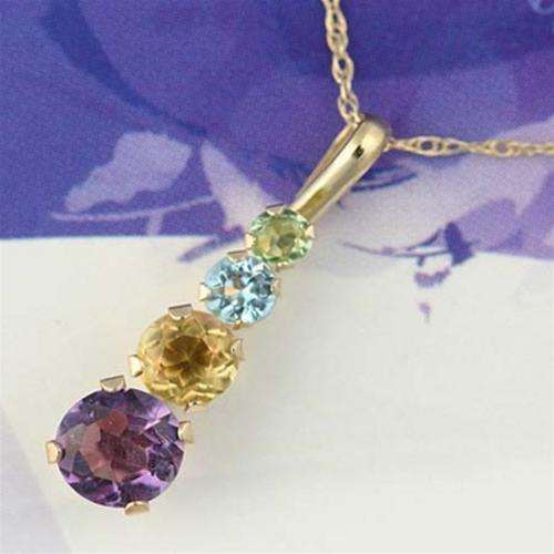 **R2 800.00***10K Gold Multi-Gemstone Necklace