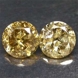 **R4 000.00***.26CT/ UNHEATED AAA CHAMPAGNE DIAMOND BRILLIANT PAIR