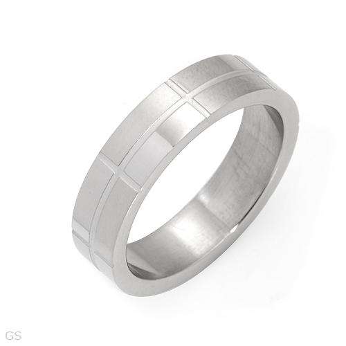Elegant and Beautiful Gentlemens Ring in Stainless steel. Total item weight 6.6g - Size 10