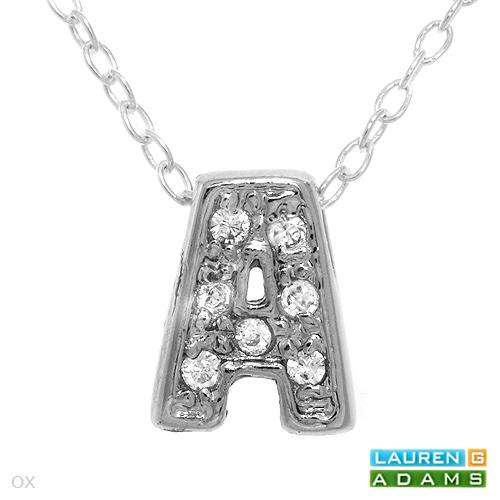 LAUREN G. ADAMS Pleasant Brand New Necklace With Cubic zirconia Made of 925 Sterling silver Length 1