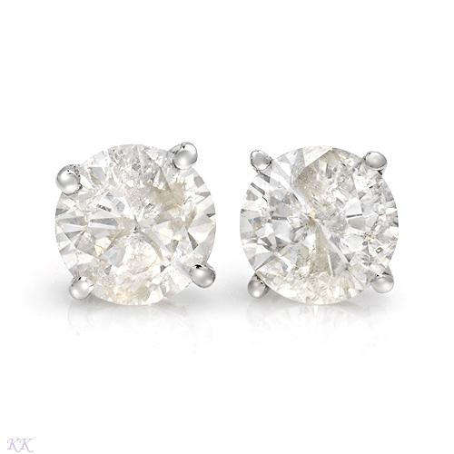 **R12 800.00**.50ct 1/2ct Diamond Earrings in 14K White Gold Studs