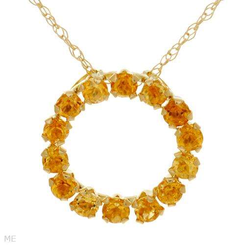 **R1 800**10K Gold Citrine Circle-Of-Love Necklace