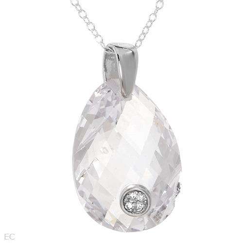 High Quality Brand New Necklace With 34.06ctw Cubic zirconia in 925 Sterling silver.