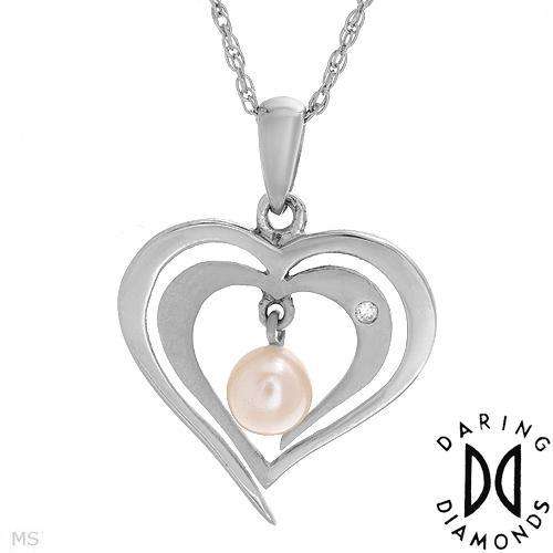 **R700.00**DARING DIAMONDS New Heart Necklace With Precious Stones - Genuine Diamond and 5mm